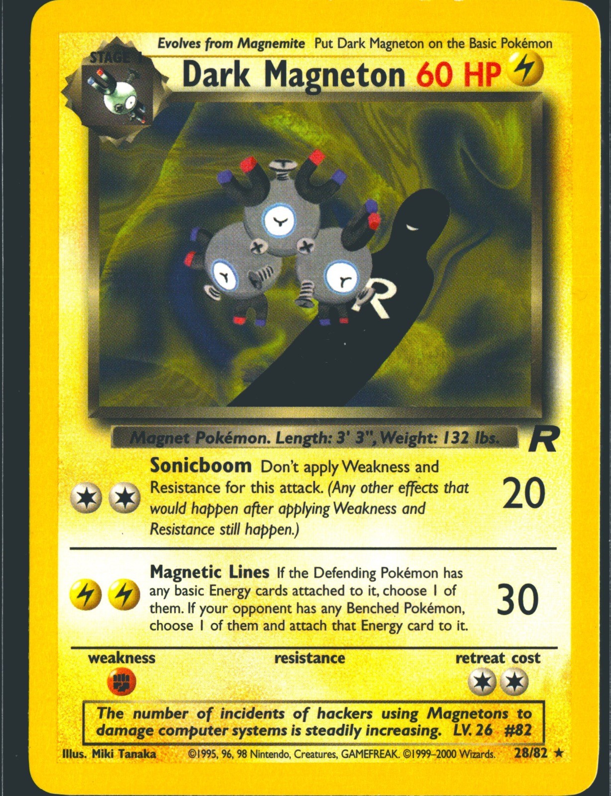 Dark Magneton 28/82 Rare Team Rocket Pokemon Unlimited Lightly Played Dark Magneton 28/82 Rare Team Rocket Pokemon Unlimited Lightly Played