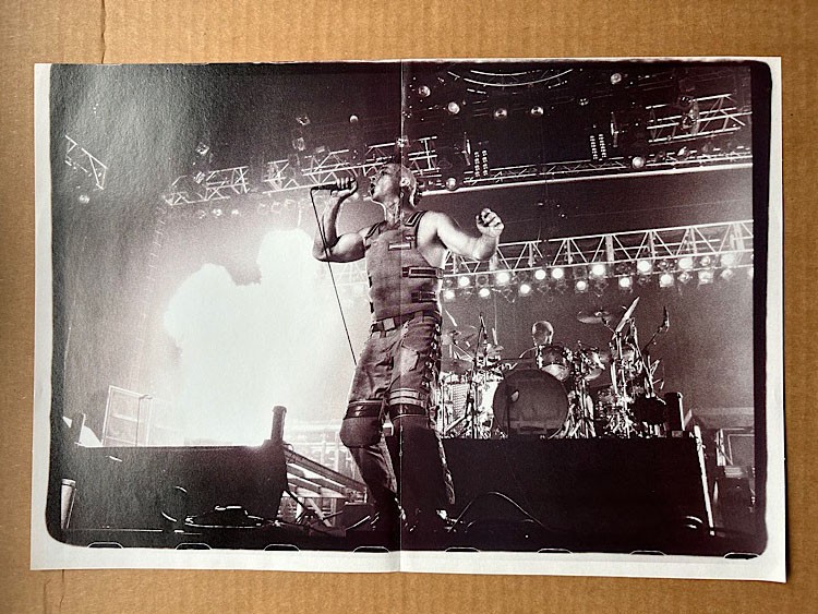 RAMMSTEIN KERRANG PIN-UP POSTER 2000 centre poster so it is folded with staple h