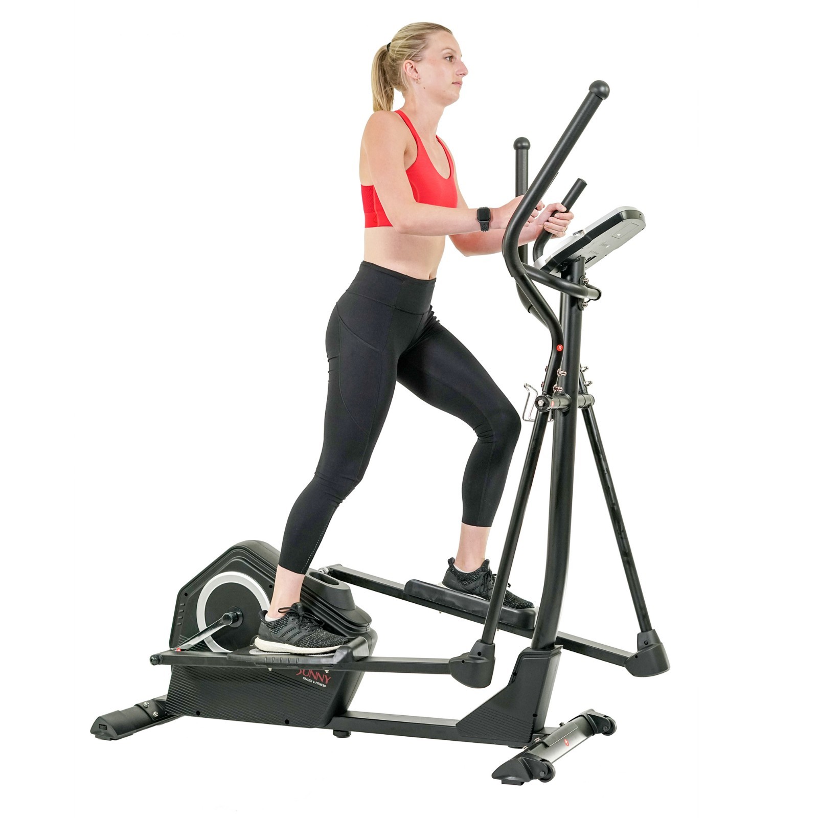 Sunny Health & Fitness Elliptical Machine Exercise with Adjustable Resistance
