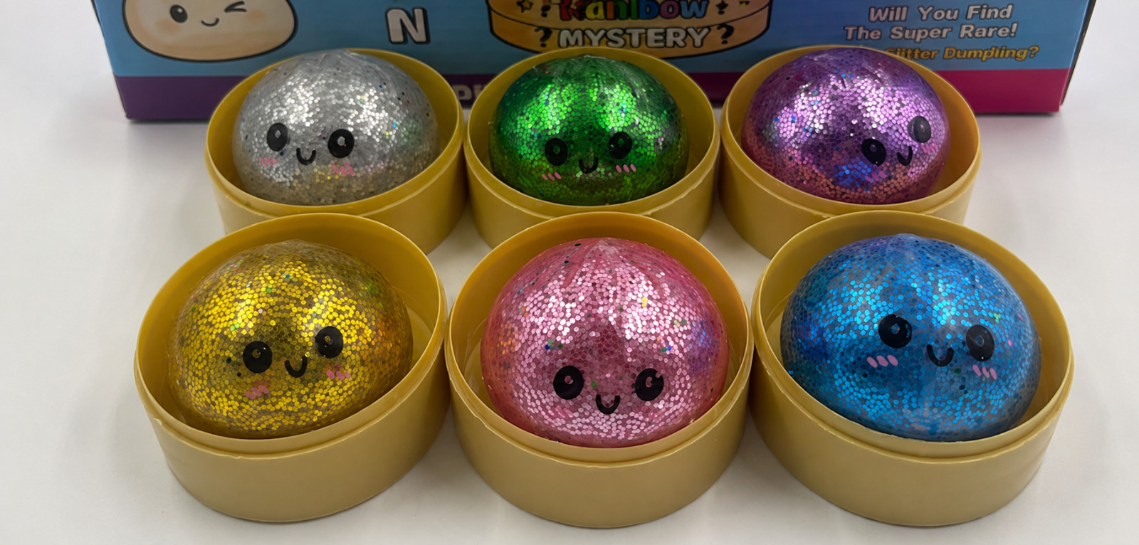 Glitter Dumpling Sealed Mystery Box Random Color Selected Dumpling With Basket