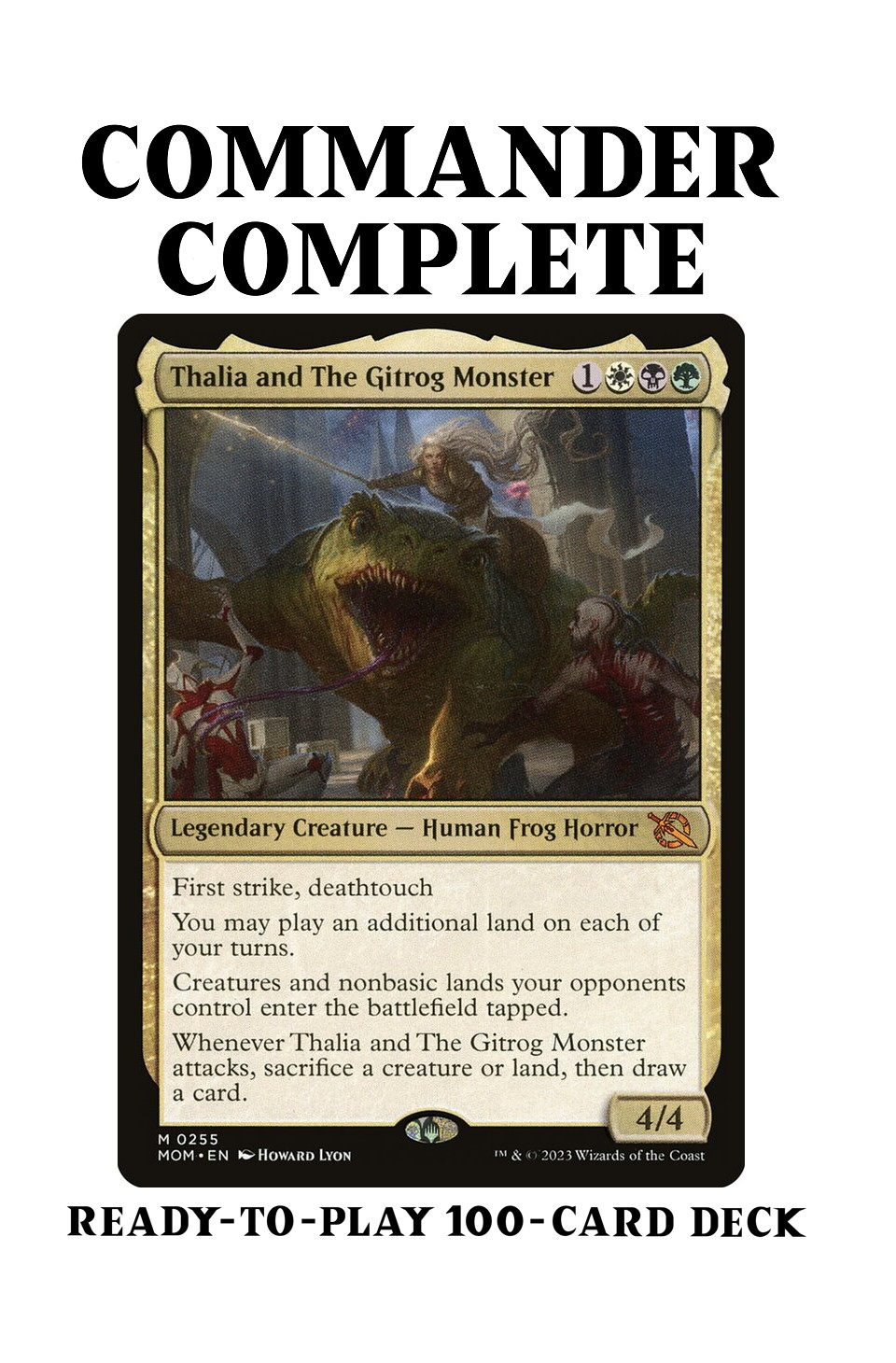Thalia and The Gitrog Monster LANDFALL SACRIFICE MTG Custom Commander Deck