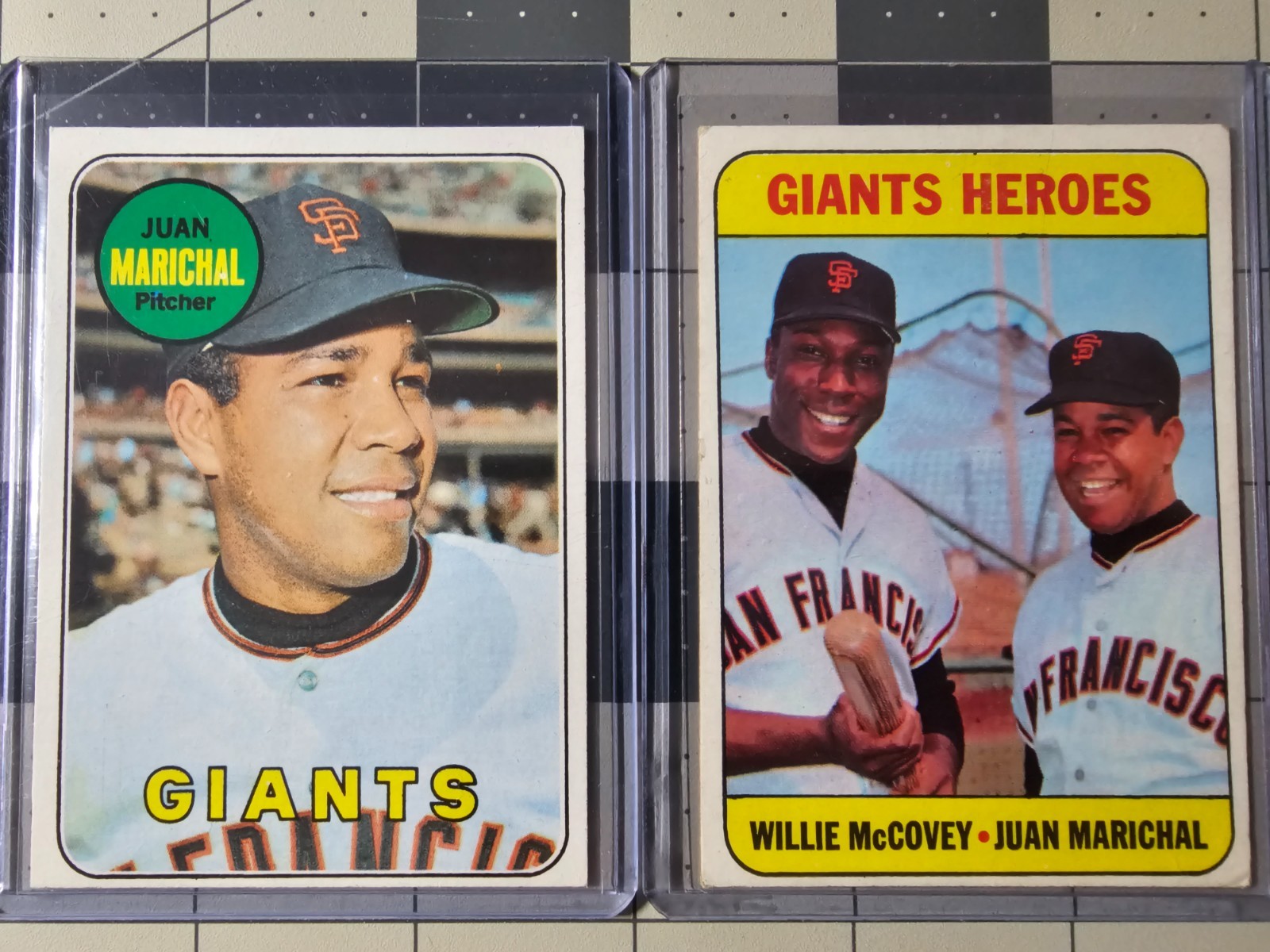 Juan Marichal ⭐ 1969 Topps #370 & Giants Heroes #572 ⭐ SHARP