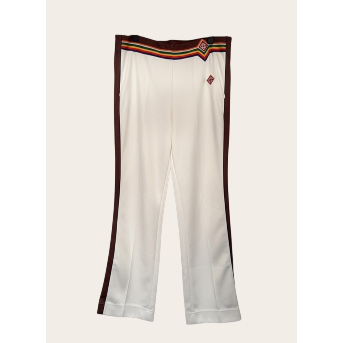 NWT Casablanca White Rainbow Tennis Stripe Track Pants Straight Leg Size M NWT Casablanca White Rainbow Tennis Stripe Track Pants Straight Leg Size M