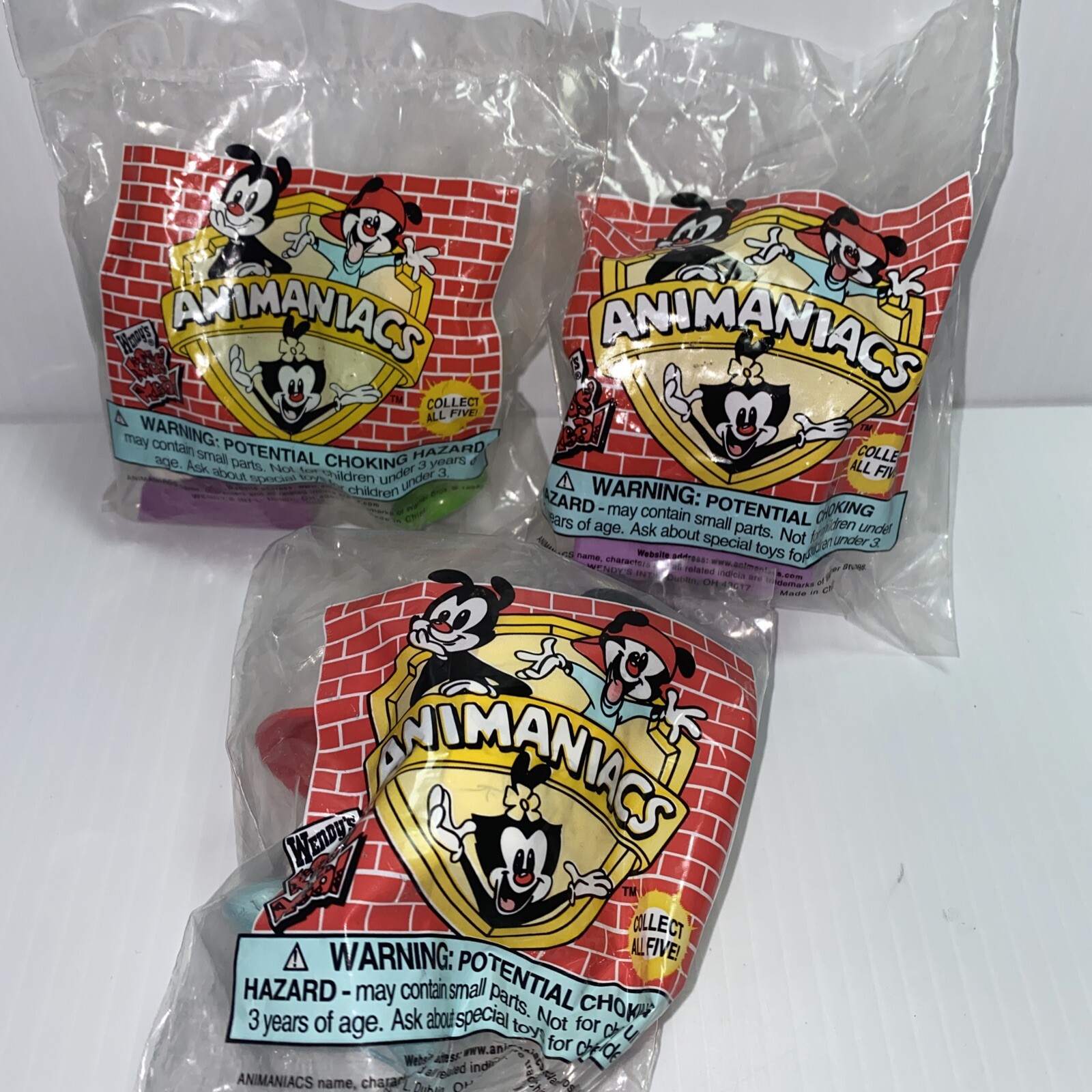 Animaniacs Wendy's 1998 Sealed Warner Brothers Vintage Lot Of 3 Animaniacs Wendy's 1998 Sealed Warner Brothers Vintage Lot Of 3