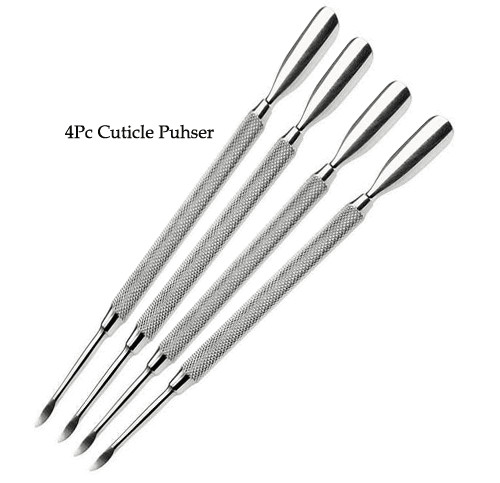 Stainless Steel Nail Art Manicure Cuticle Spoon Pusher Remover Tool Set New 