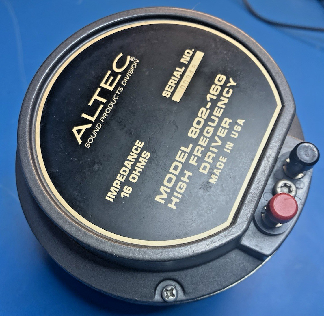 Vintage Altec Made in USA 802-16G Compression Driver Works Nice condition. Vintage Altec Made in USA 802-16G Compression Driver Works Nice condition.