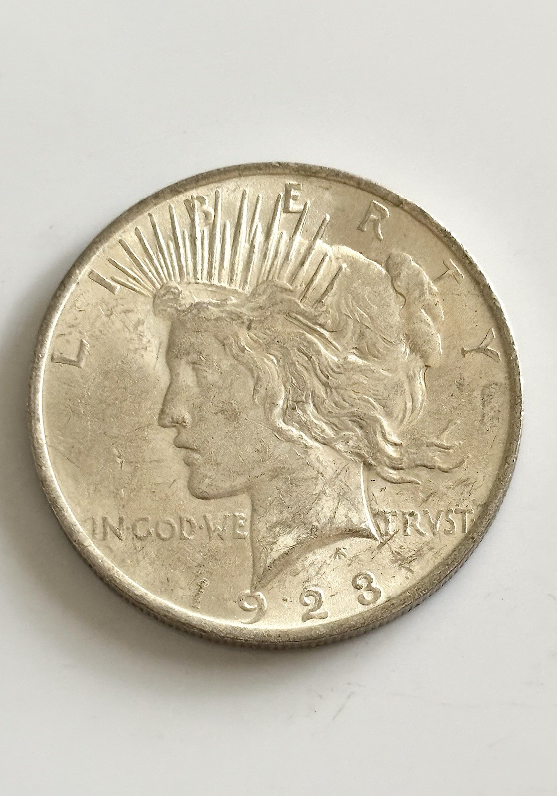 1923-P Peace Silver Dollar 90% Silver Fine-XF (Melt Price)