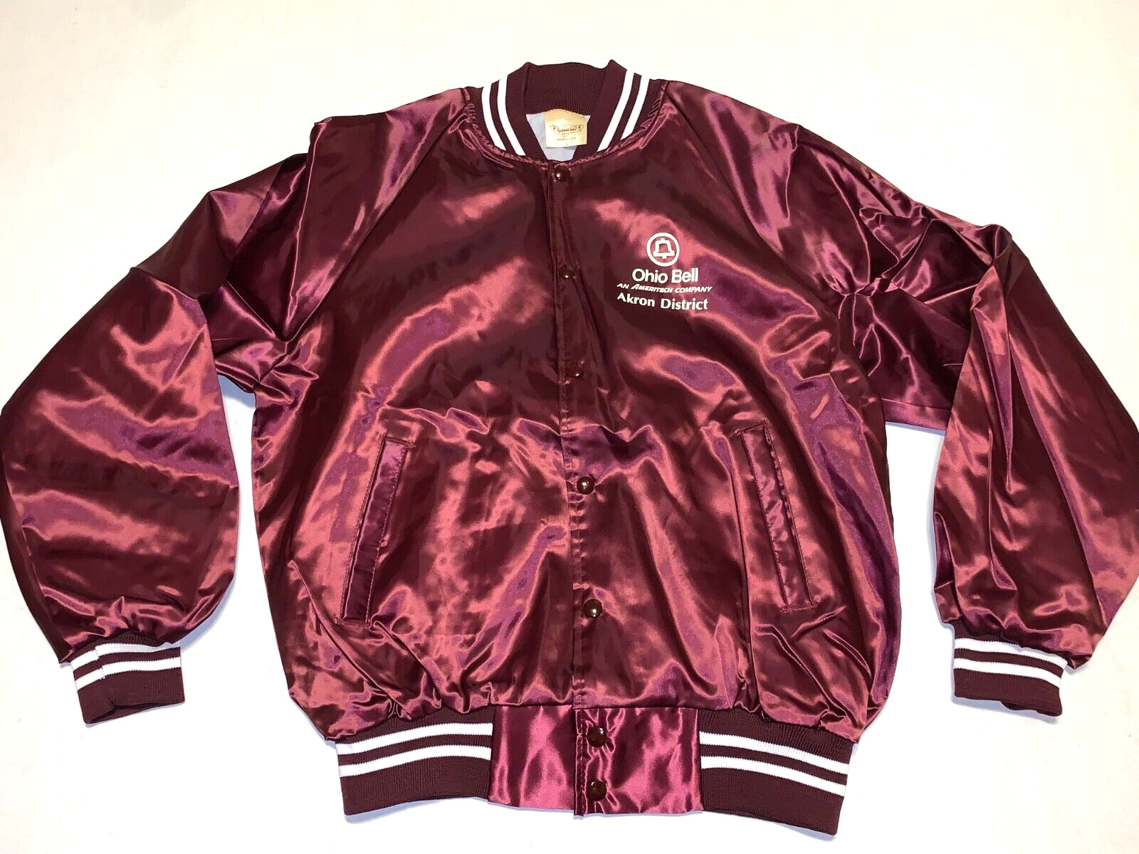 Rare Vintage 1980s Ohio Bell Ameritech Akron District Nylon Jacket New MEDIUM Rare Vintage 1980s Ohio Bell Ameritech Akron District Nylon Jacket New MEDIUM