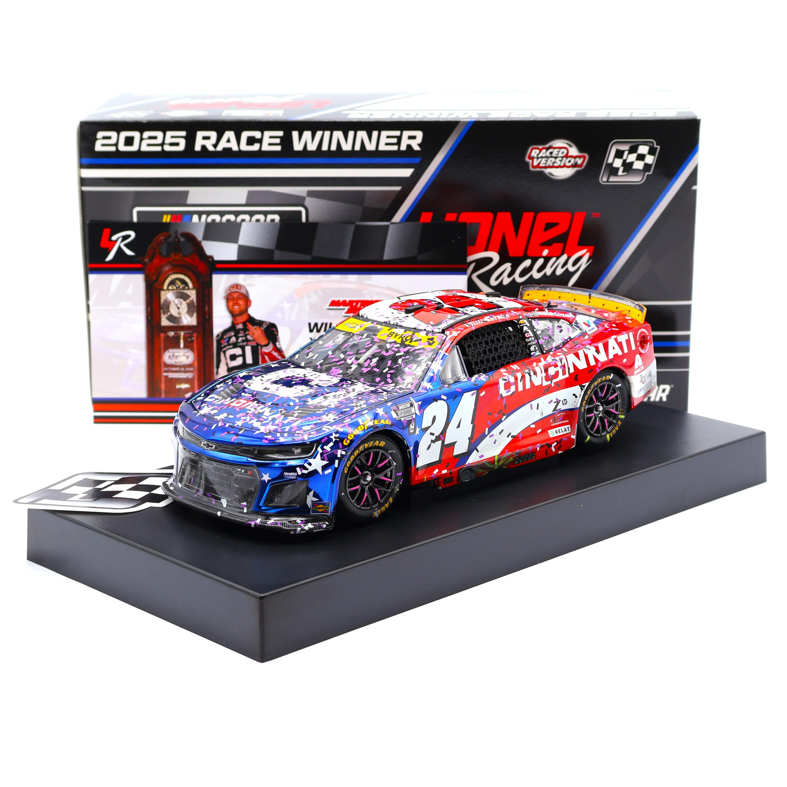 William Byron 2025 Cincinnatti Martinsville Win Color Chrome 1:24 Nascar Diecast