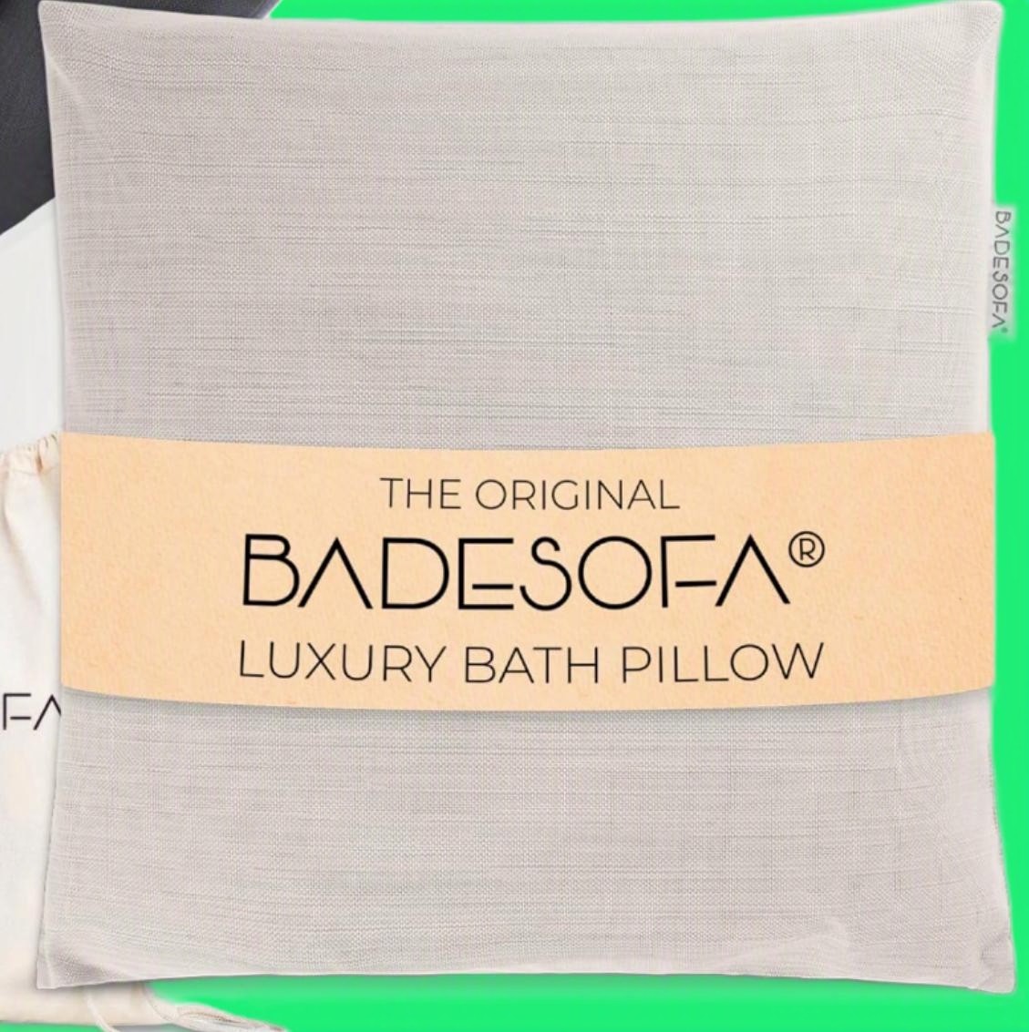 BADESOFA Luxury Bath Pillow Medium Ivory Pearl - Quick-Drying Bath Back Pillow BADESOFA Luxury Bath Pillow Medium Ivory Pearl - Quick-Drying Bath Back Pillow