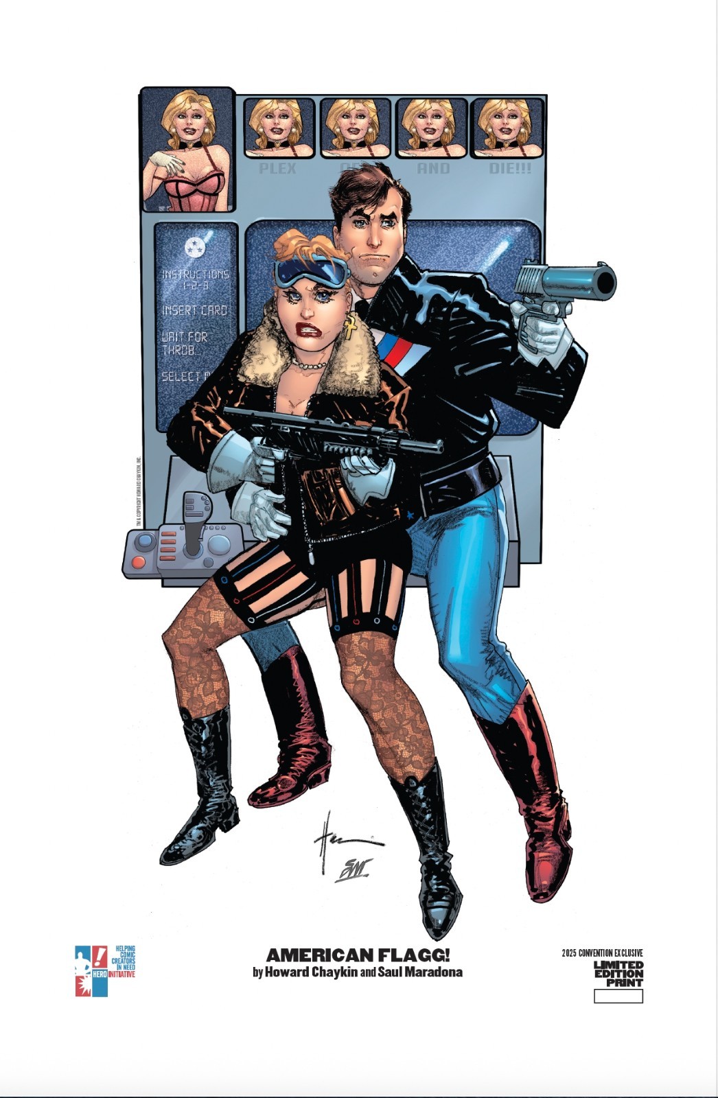 HOWARD CHAYKIN signed AMERICAN FLAGG print, limited to 200 HOWARD CHAYKIN signed AMERICAN FLAGG print, limited to 200
