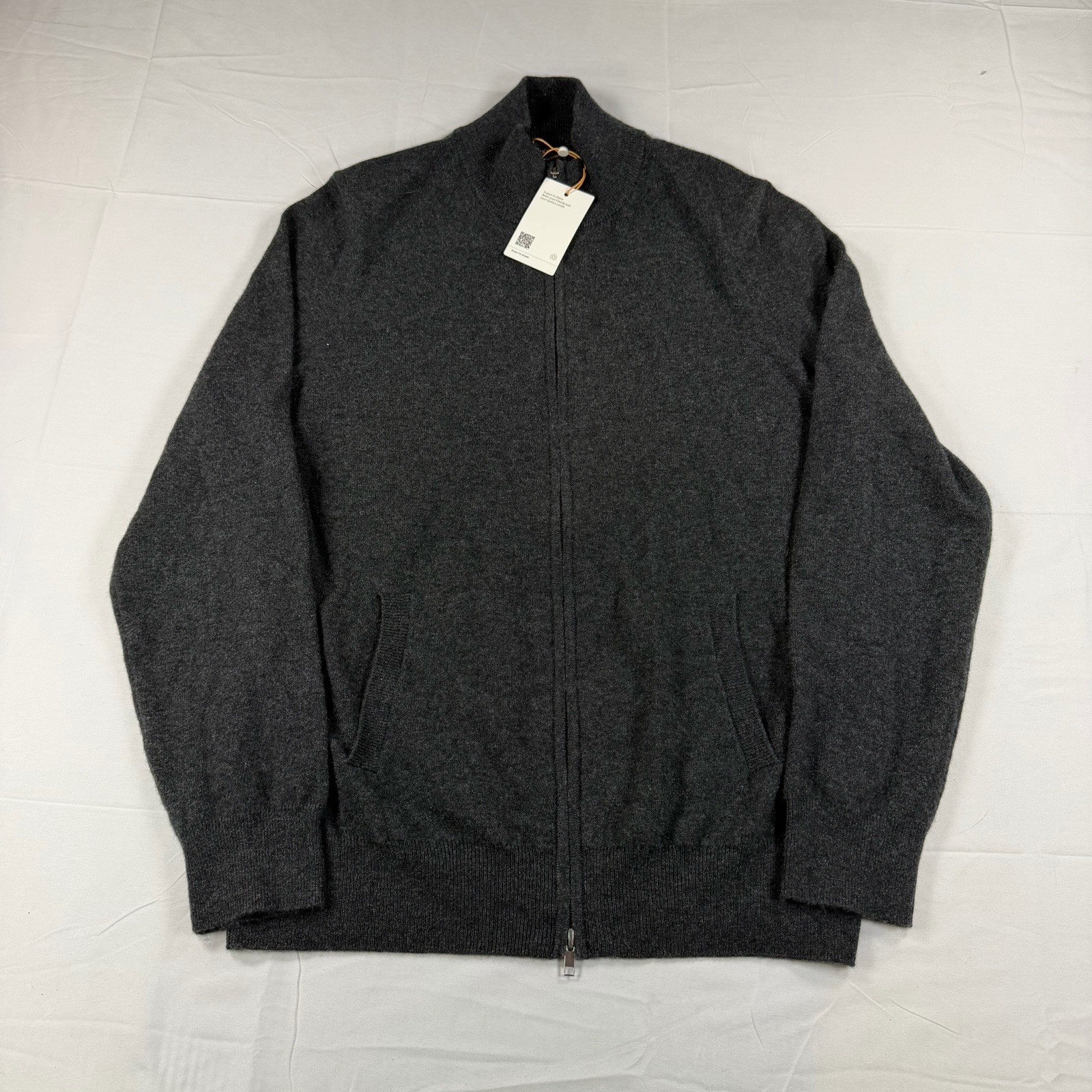 Quince Cashmere Zip Cardigan Mens L NWT