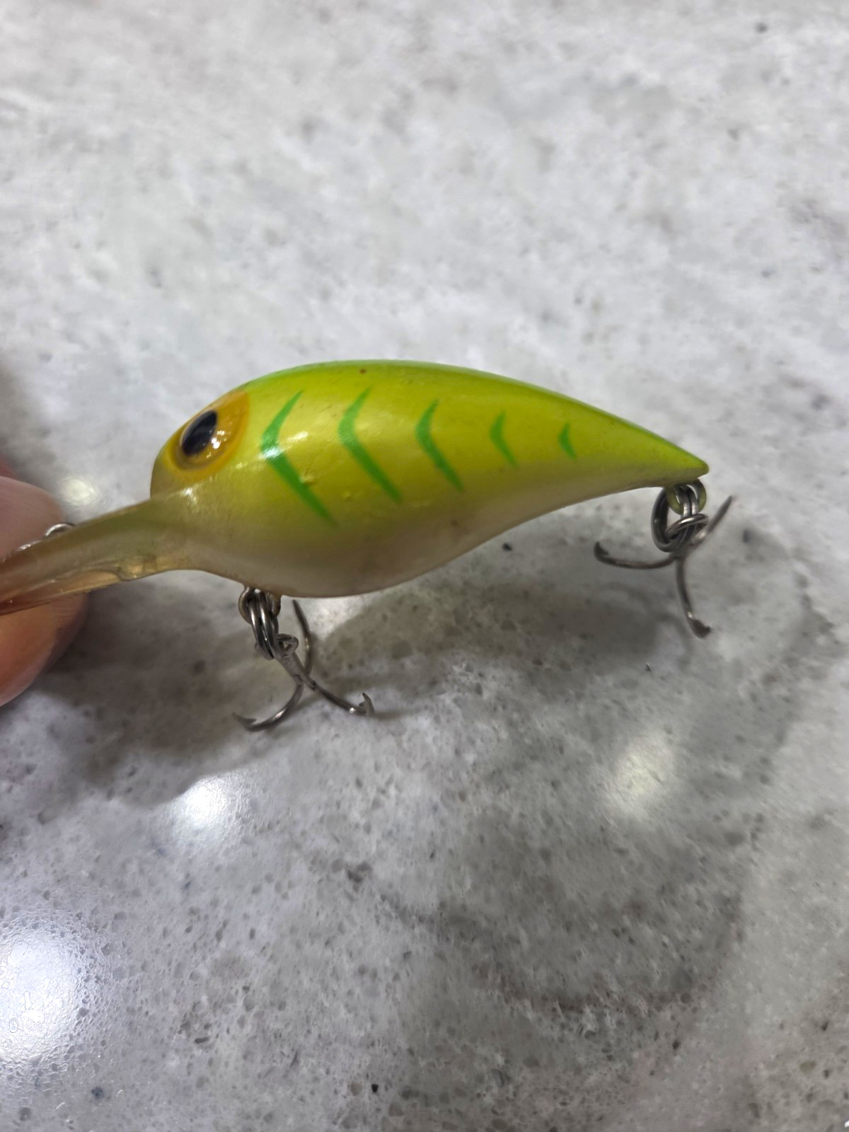 Vintage Storm Pre-Rapala Wiggle Wart Crankbait Green Chartreuse Tiger Fishing Vintage Storm Pre-Rapala Wiggle Wart Crankbait Green Chartreuse Tiger Fishing