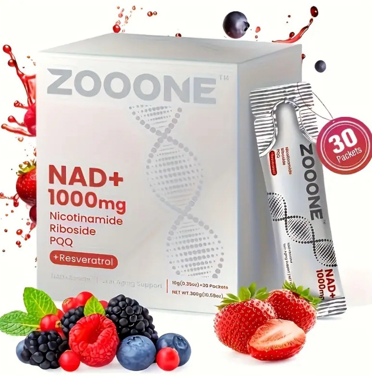 ZOONE NAD+ 1000mg 30 pack Boosters Health And Wellness Multivitamin 