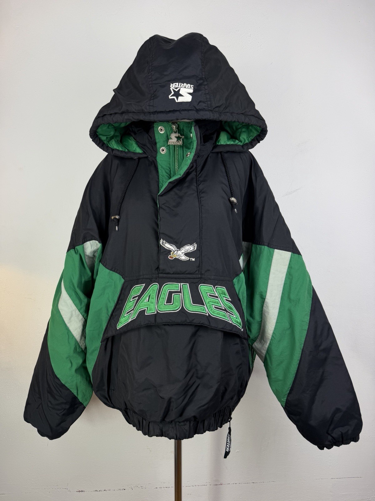 Vintage Starter Pro Line Philadelphia Eagles 90s Pullover Kelly Green Men’s Larg