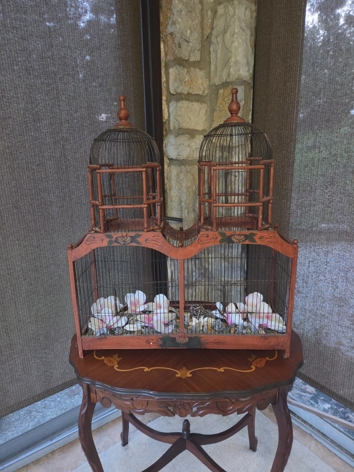 Huge Authentic Patena Antique Double Dome Late 19th Century Birdcage Huge Authentic Patena Antique Double Dome Late 19th Century Birdcage