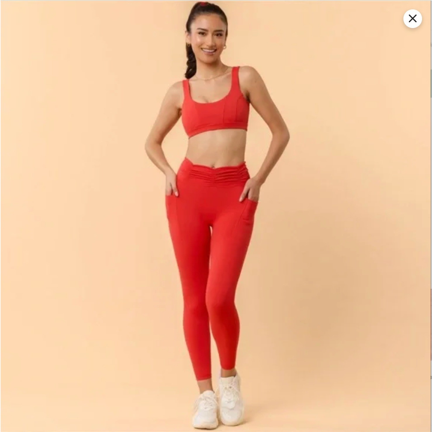 Blogilates Women\'s Ruched High Rised Waist Side Pocket Leggings Size Medium- NWT Blogilates Women\'s Ruched High Rised Waist Side Pocket Leggings Size Medium- NWT