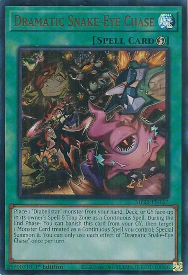 Dramatic Snake-Eye Chase - MP25-EN167 - Ultra Rare - 1st Edition Near Mint