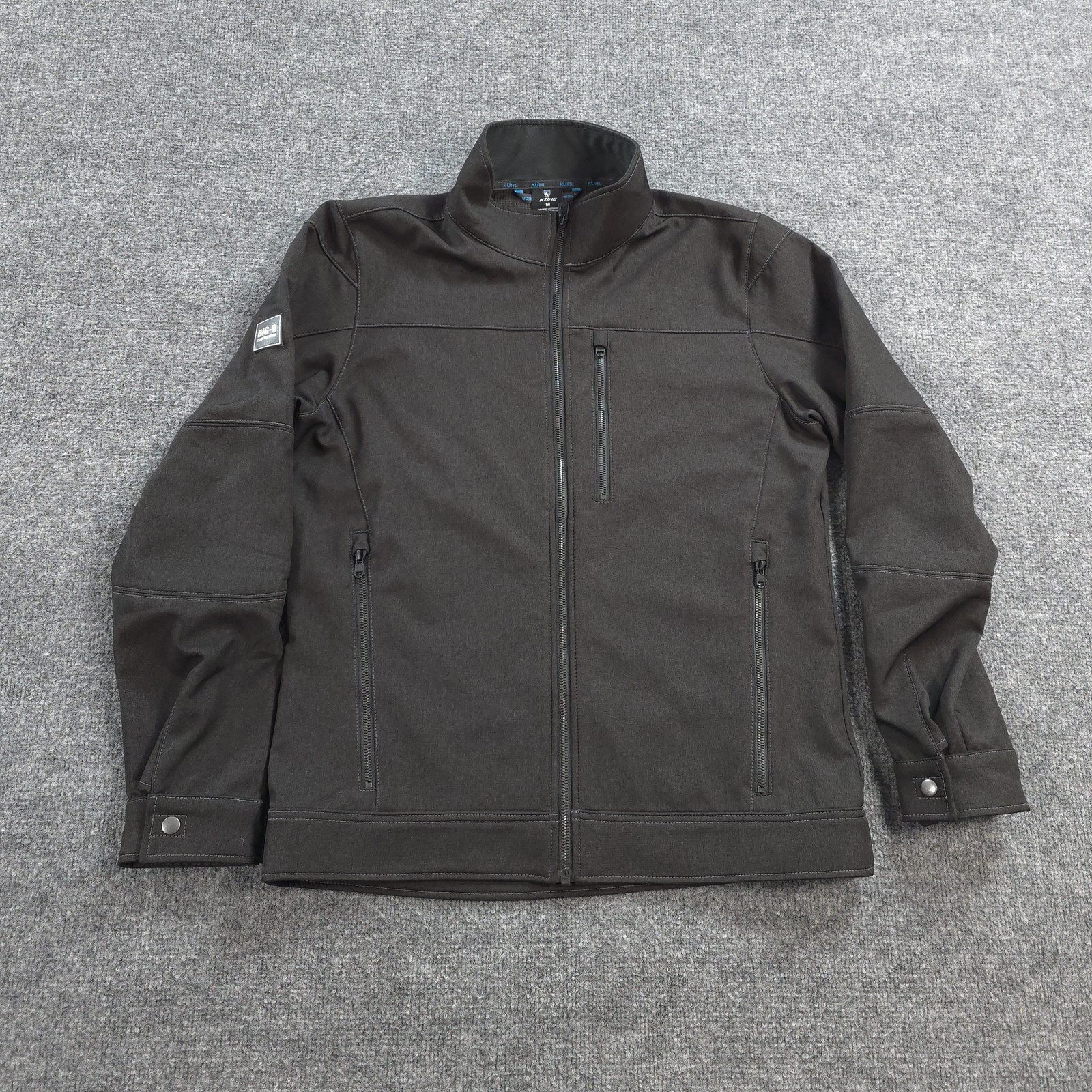 Kuhl Jacket Mens Medium Gray Impakt Softshell Performance Hiking Outdoors Logo