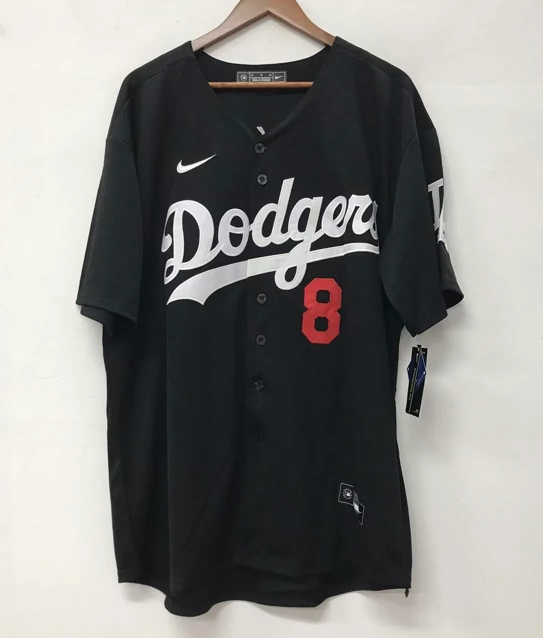 Los Angeles Dodgers Kiké Hernández #8 Black Connect Jersey Size S-3XL NWT Los Angeles Dodgers Kiké Hernández #8 Black Connect Jersey Size S-3XL NWT