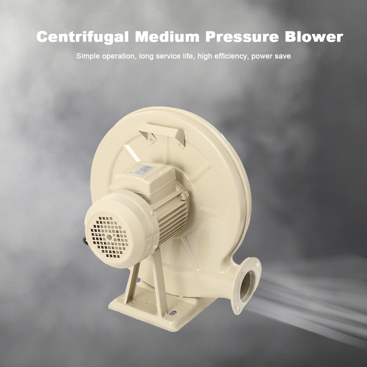550W Centrifugal Medium Pressure Blower Stainless Steel Exhaust Fan 1700PA 110V