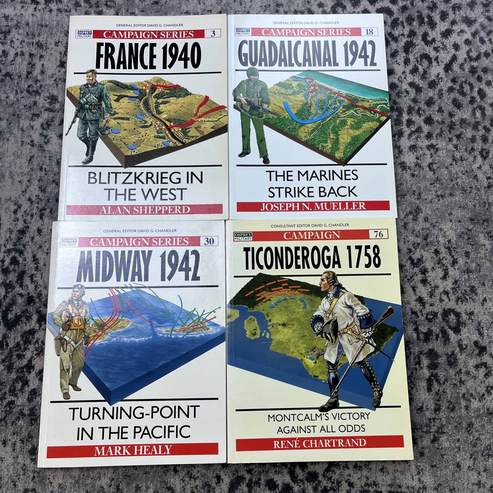 Lot of 4 Osprey Military Campaign Series - # 3/18/30/76 WWII & Ticonderoga Lot of 4 Osprey Military Campaign Series - # 3/18/30/76 WWII & Ticonderoga