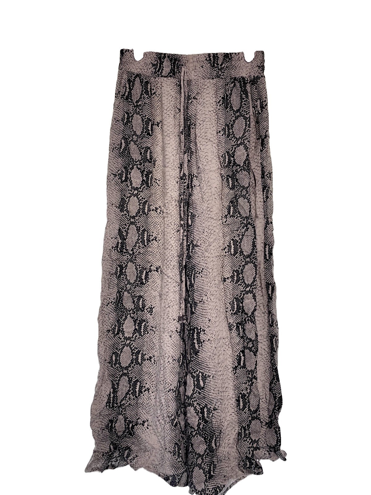 Women’s She + Sky Snake Print Wide-Leg Pants Elastic Waist Rayon - Small Women’s She + Sky Snake Print Wide-Leg Pants Elastic Waist Rayon - Small