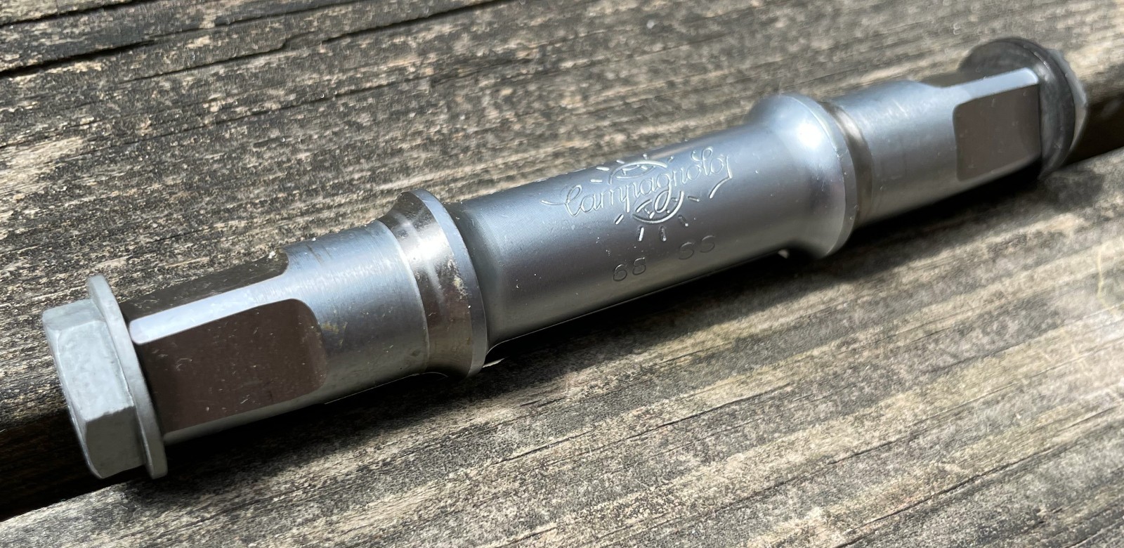Vintage Campagnolo Bottom Bracket Spindle 68 SS 115mm English Nuovo Record? Axle Vintage Campagnolo Bottom Bracket Spindle 68 SS 115mm English Nuovo Record? Axle