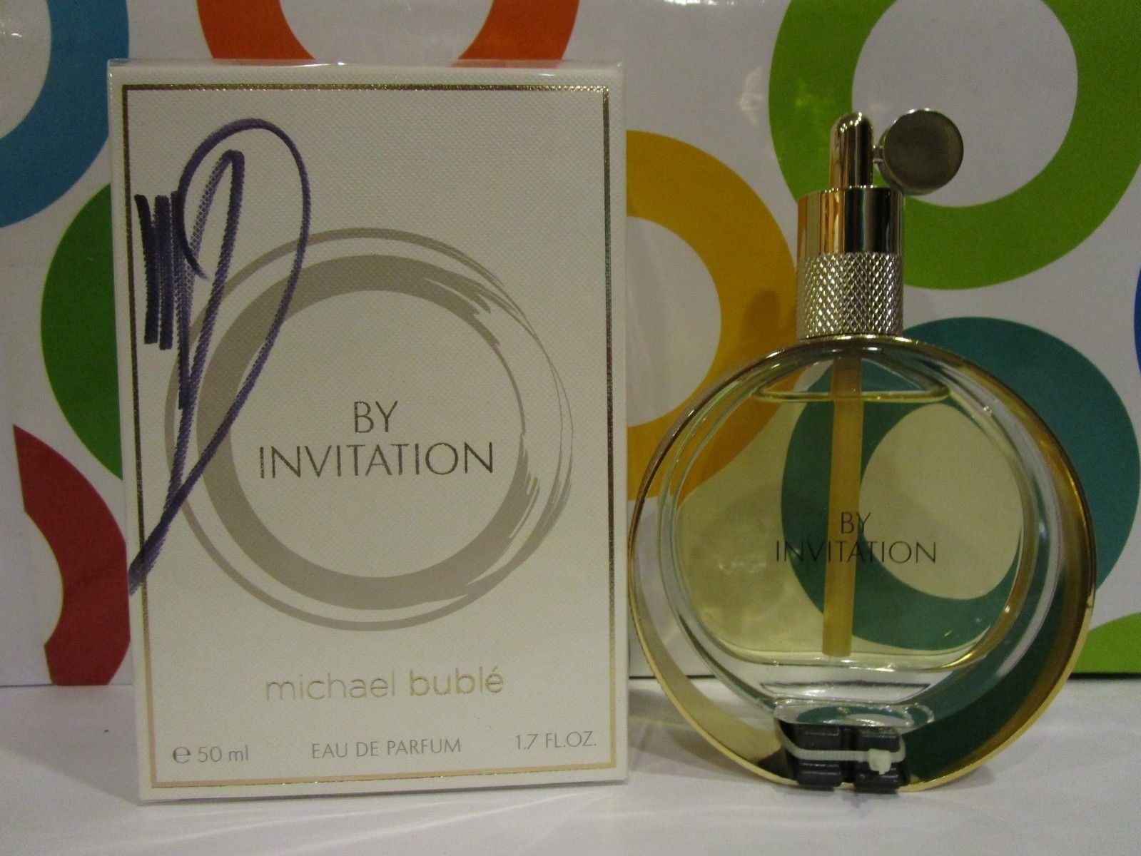 MICHAEL BUBLE ~ BY INVITATION PARFUM SPRAY ~ 1.7 OZ BOX IS AUTOGRAPHED BY BUBLE MICHAEL BUBLE ~ BY INVITATION PARFUM SPRAY ~ 1.7 OZ BOX IS AUTOGRAPHED BY BUBLE