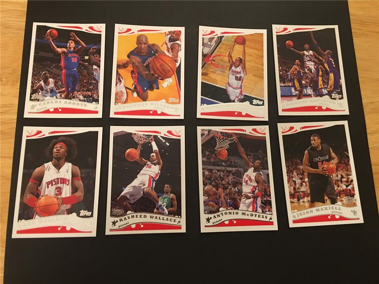 2005-06 Topps Detroit Pistons Team Set 8 Cards