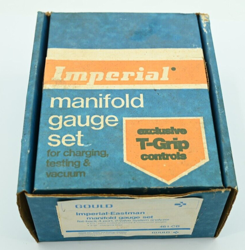 Vintage Gould Imperial  461-CB Manifold Gauge Set System Analyzer NOS
