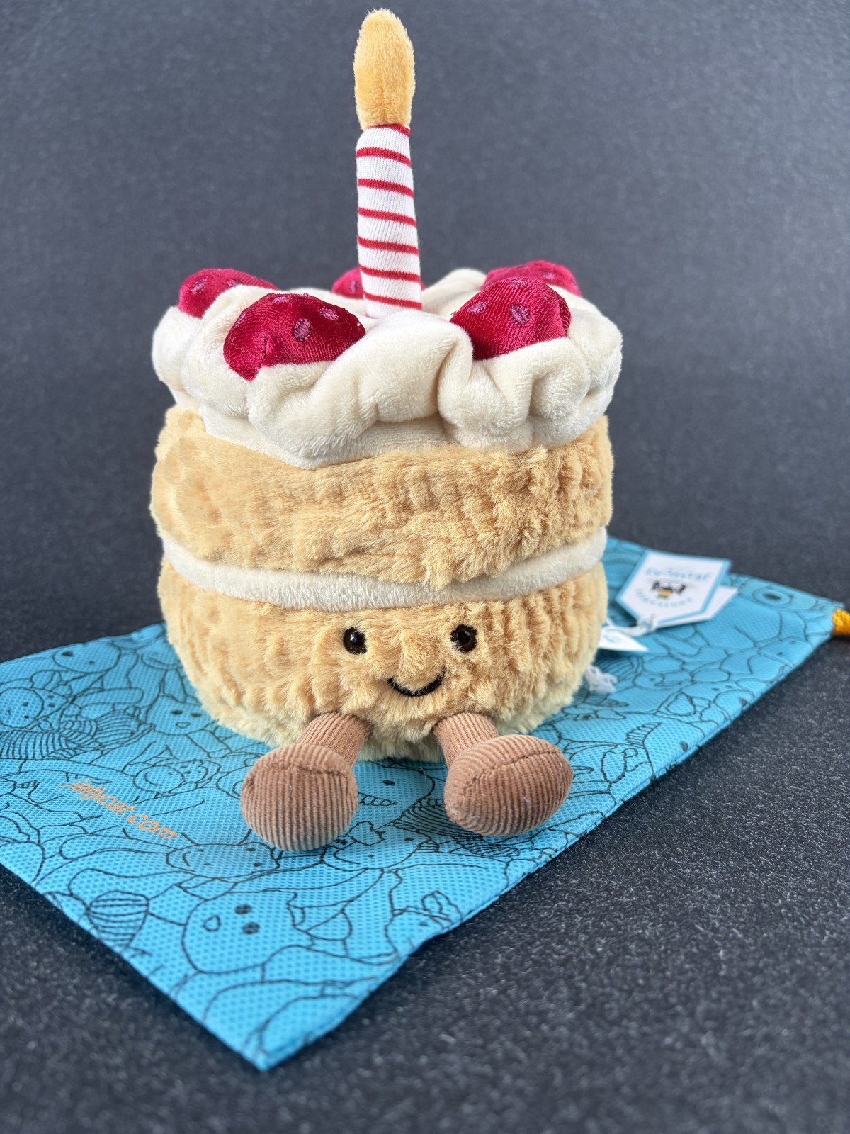 Jellycat Amusables Birthday Cake - Brand New With Tags w/Dust Bag Jellycat Amusables Birthday Cake - Brand New With Tags w/Dust Bag