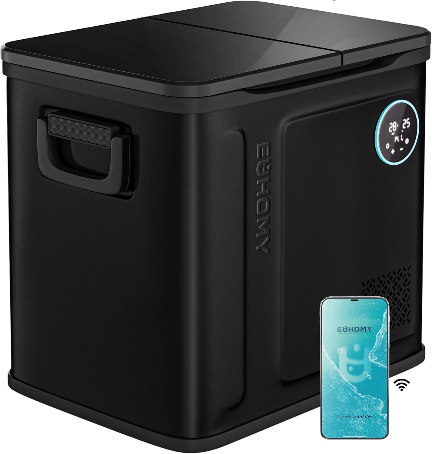 EUHOMY 12V Refrigerator Dual Zone Electric Cooler, APP Control,-4~68℉ Car Fridge