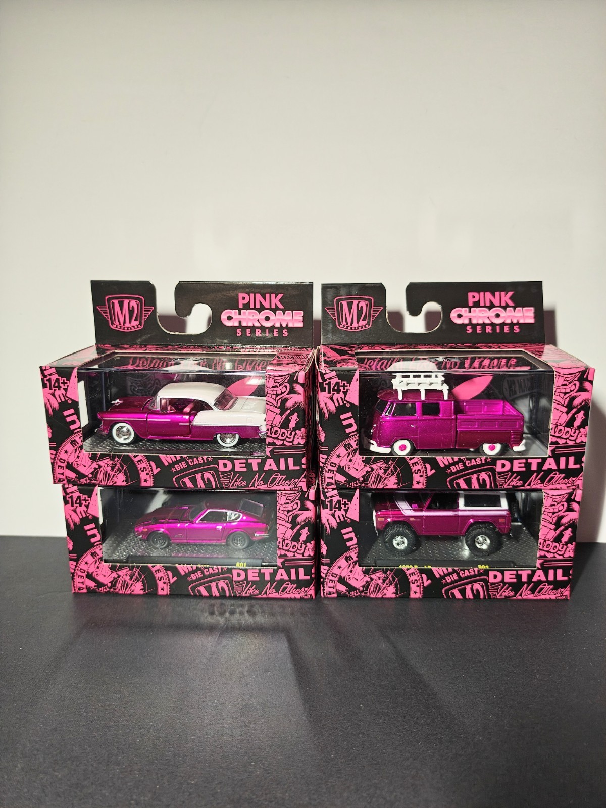 M2 Machines Pink Chrome Series Lot of (4) 🔥Walmart Exclusive🔥FREE SHIPPING🔥 M2 Machines Pink Chrome Series Lot of (4) 🔥Walmart Exclusive🔥FREE SHIPPING🔥