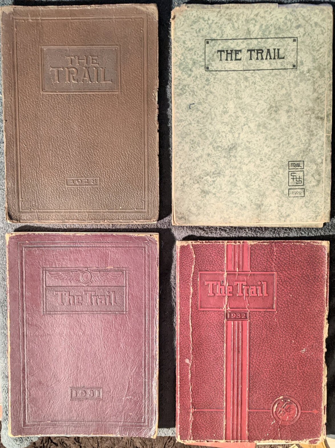 Lot 4 THE TRAIL Salina High School Yearbook Kansas 1928 * 1929 * 1931 1932 RARE Lot 4 THE TRAIL Salina High School Yearbook Kansas 1928 * 1929 * 1931 1932 RARE