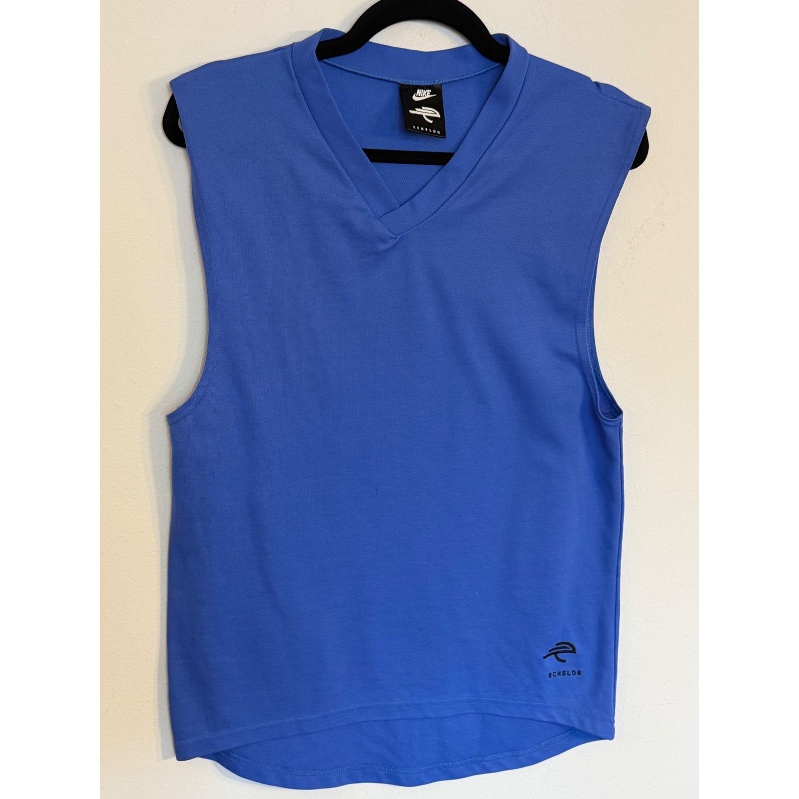 Vintage Nike Echelon Blue Sleeveless V-Neck Athletic Top XL