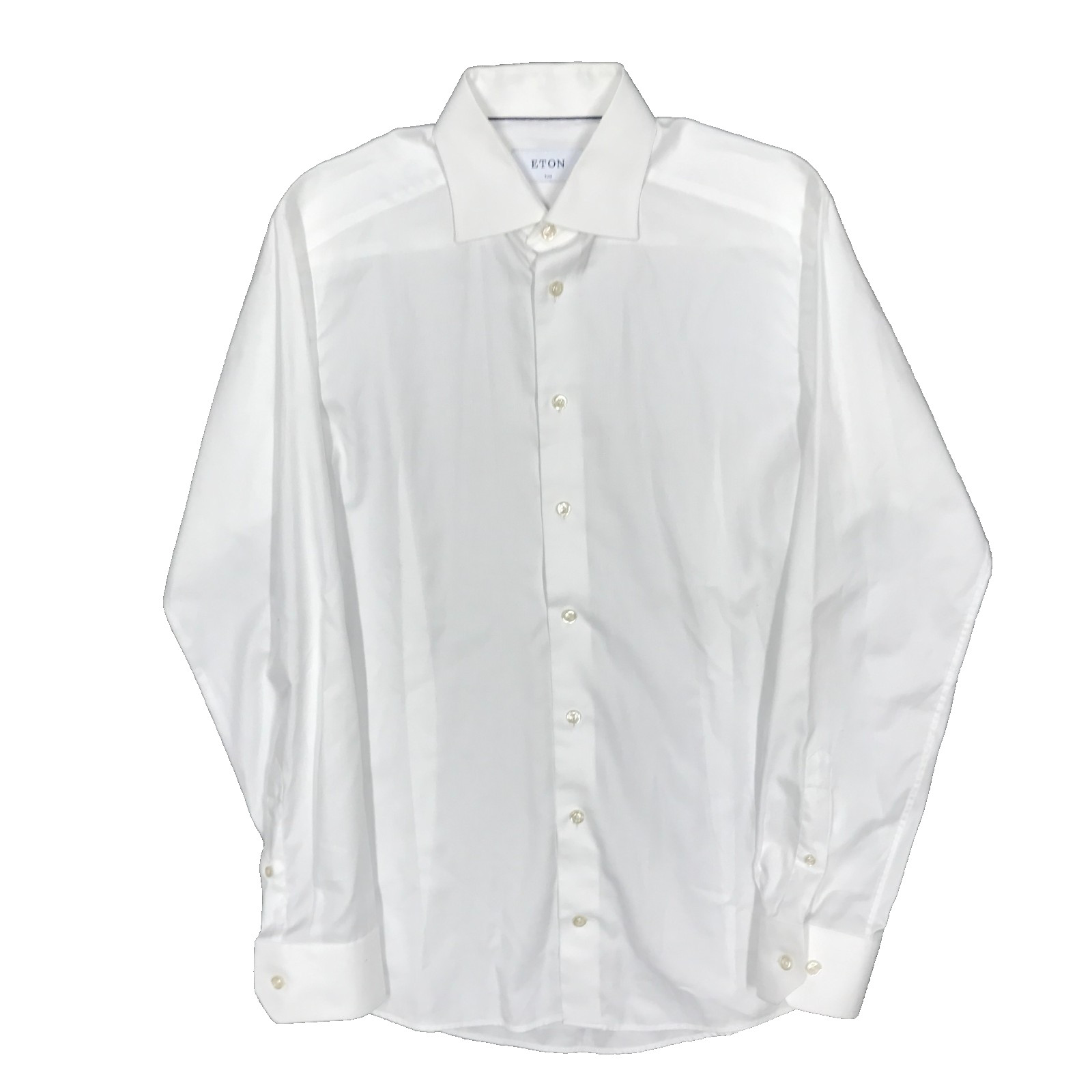 Eton Dress Shirt Slim Fit Signature Twill Cotton Lyocell White 15.5 Medium Eton Dress Shirt Slim Fit Signature Twill Cotton Lyocell White 15.5 Medium