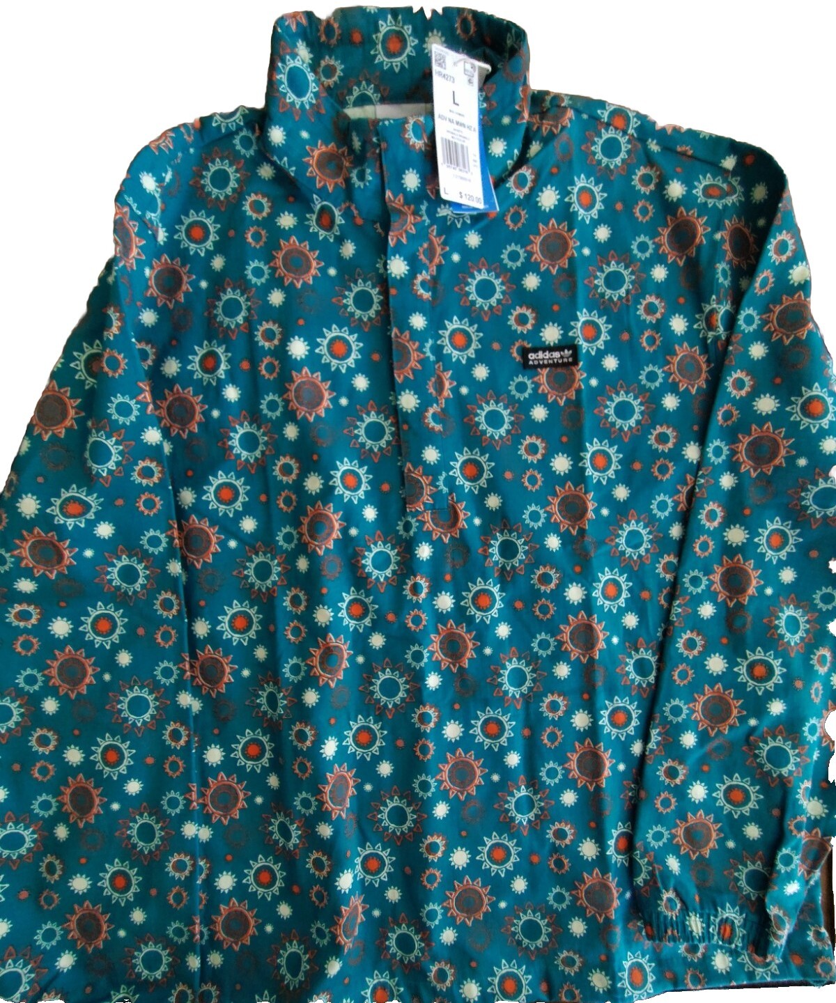 ADIDAS ORIGINALS ADVENTURE NATURE 1/4 SNAP JACKET SIZE LARGE NWT  