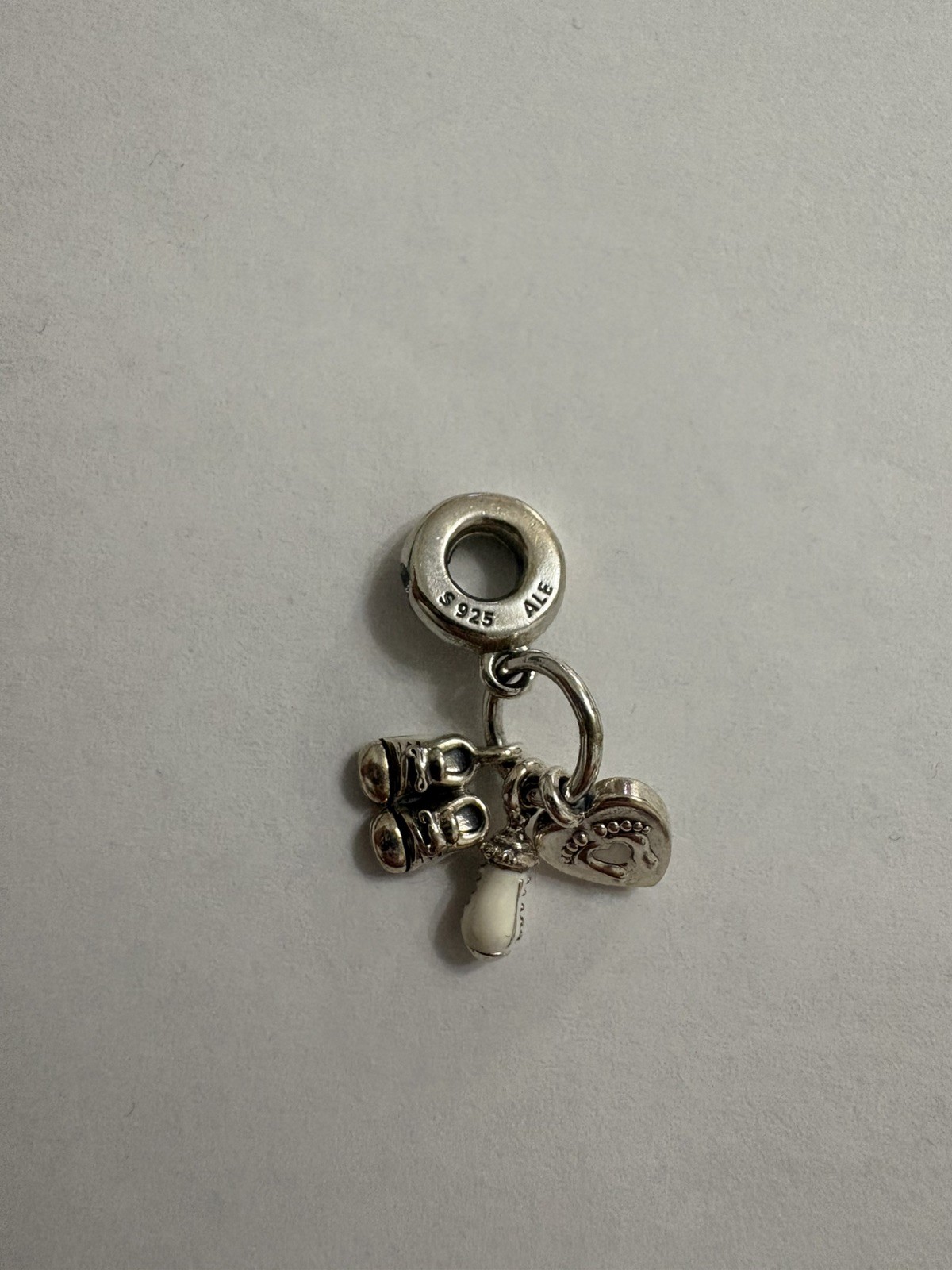 New 100% Genuine Authentic Pandora Baby Bottle & Shoes Dangle Charm 798106CZ
