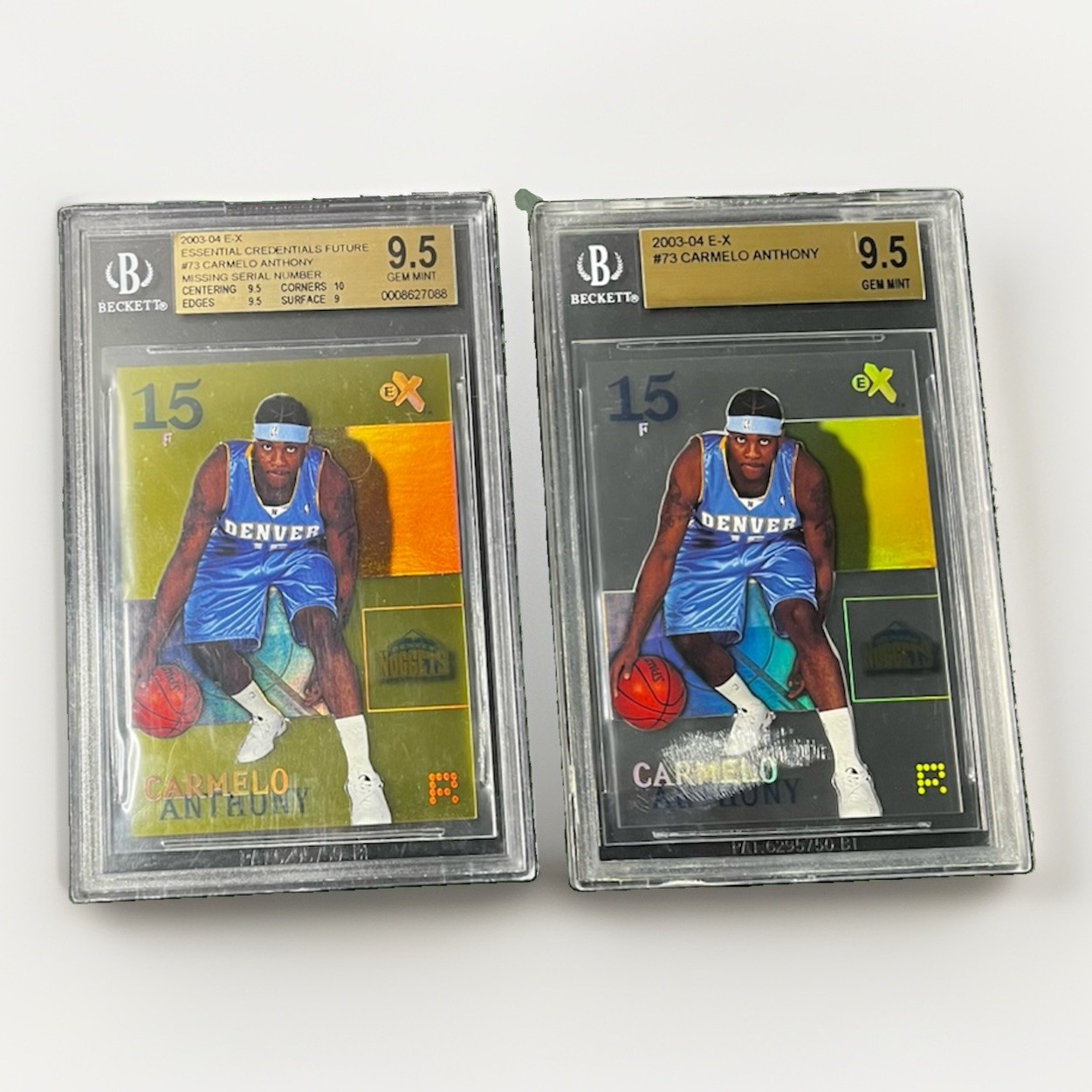 2003-04 Fleer E-X Carmelo Anthony Base & Essential Credentials Future BGS 9.5 2003-04 Fleer E-X Carmelo Anthony Base & Essential Credentials Future BGS 9.5