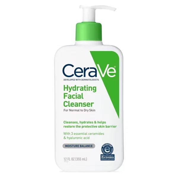 CeraVe Hydrating Face Wash with Hyaluronic Acid Normal to Dry Skin - 12 fl oz CeraVe Hydrating Face Wash with Hyaluronic Acid Normal to Dry Skin - 12 fl oz