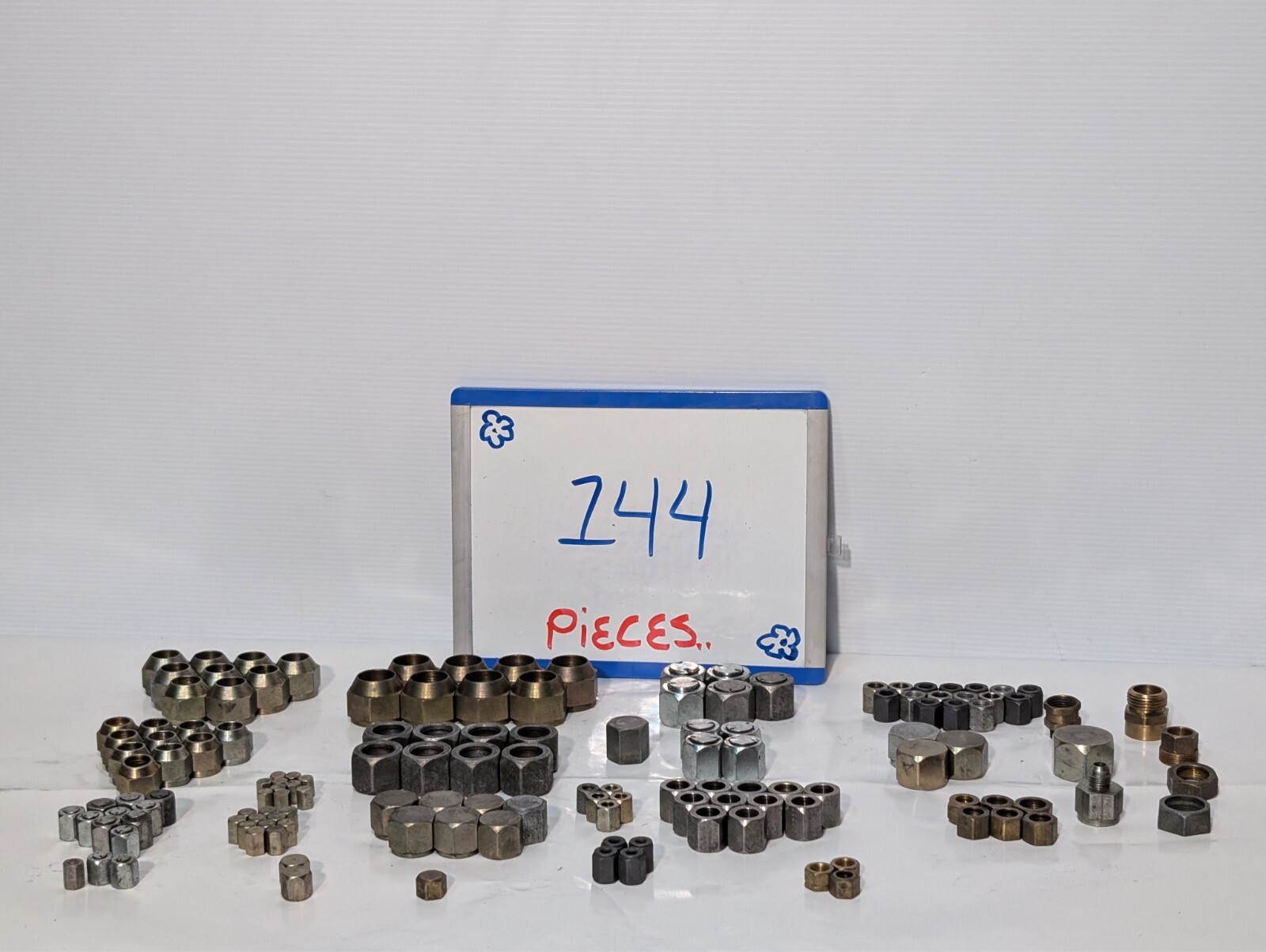 144 Assorted Adapters + Fittings, Hex Nut Lug Nut Bushing Pipe Threader 144 Assorted Adapters + Fittings, Hex Nut Lug Nut Bushing Pipe Threader