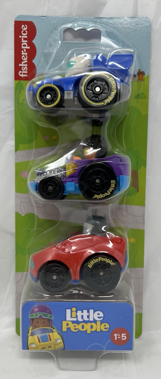 Fisher Price Little People Wheelies Racers Pack Of 3 Cars New In Package Mattel
