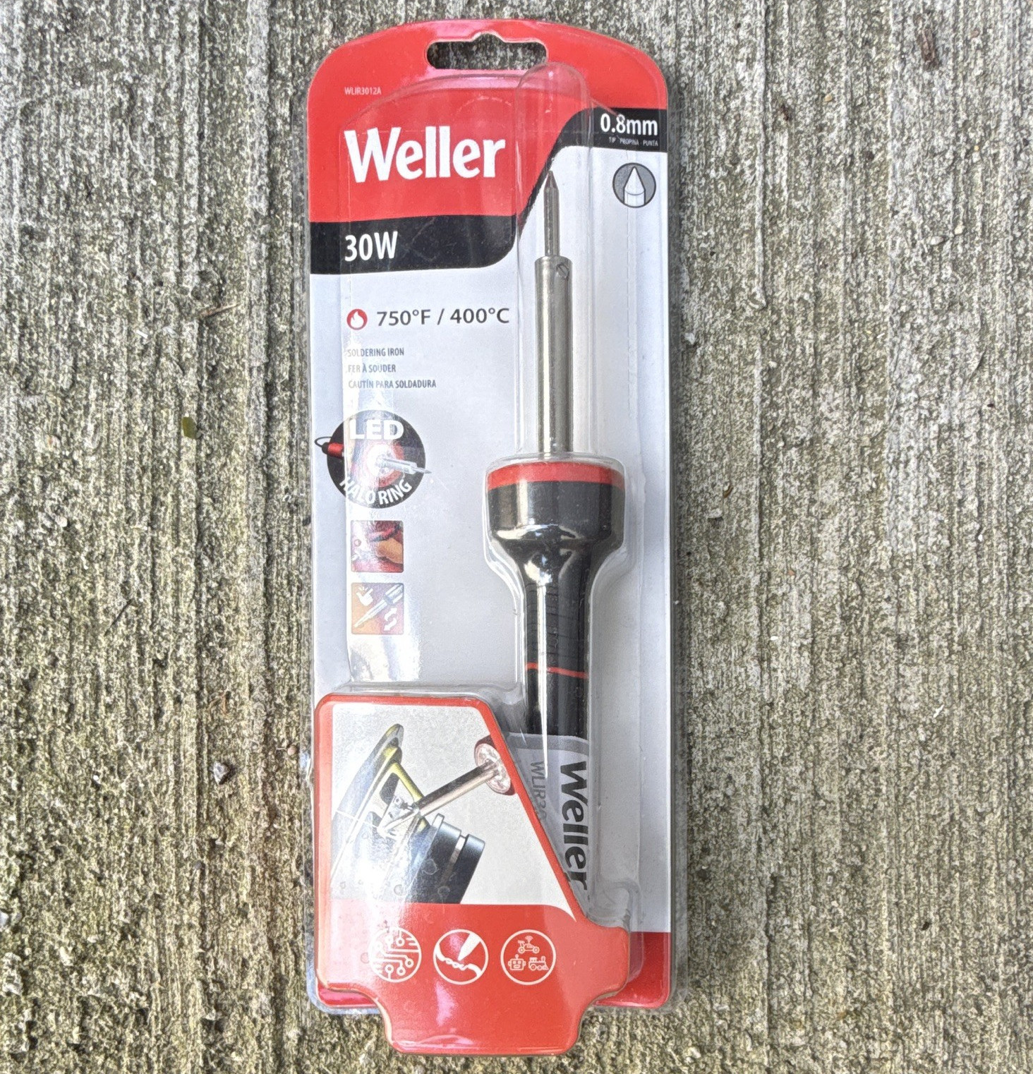 Weller 30W Corded Soldering Iron LED Halo Ring Tip WLIR3012A