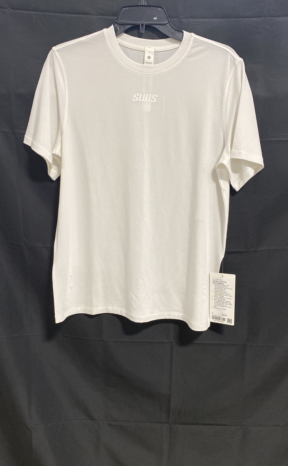 Lululemon Women\'s White Suns Graphic Train Short Sleeve T-Shirt Sz 6 NWT