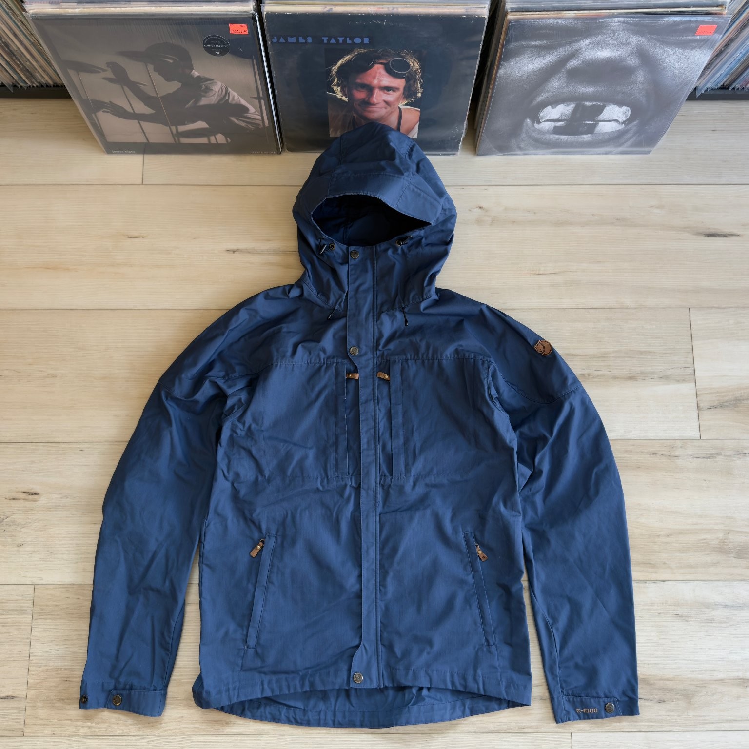 Fjallraven Jacket Men\'s Blue M G-1000 Hooded Outdoor Parka
