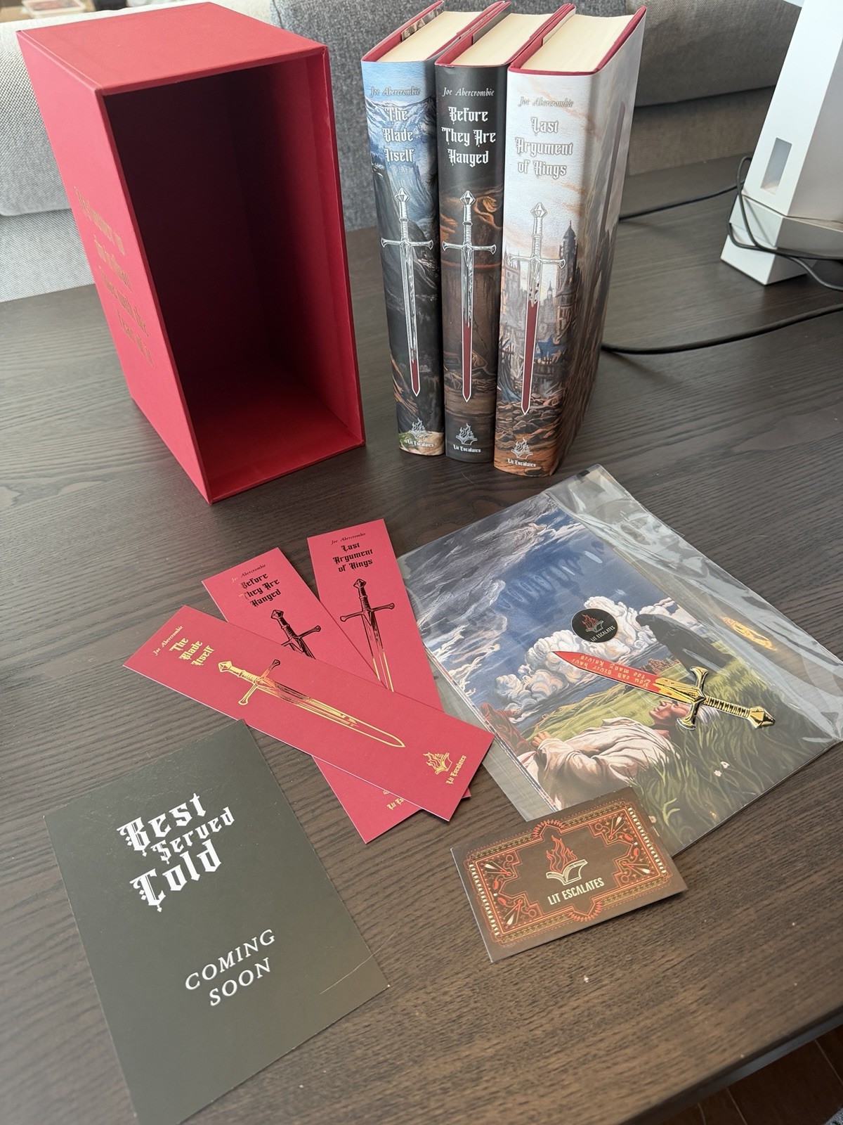 The First Law Trilogy Kickstarter Signed Box Set + Extras The First Law Trilogy Kickstarter Signed Box Set + Extras