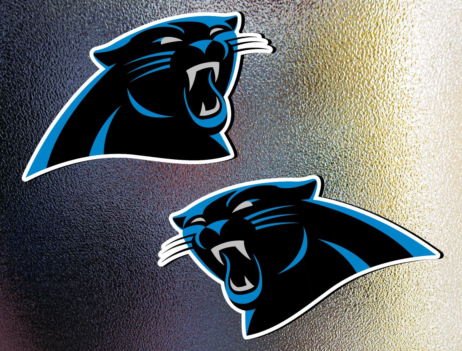Carolina Panthers Left & Right Water Proof UV Safe Glossy Vinyl Decals x2