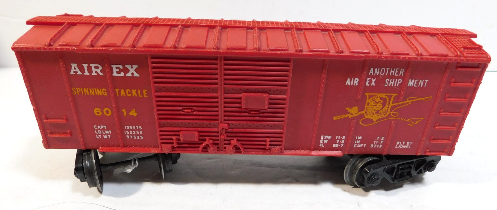 Lionel Airex Spinning Tackle #6014 Red Boxcar O Scale (NB)