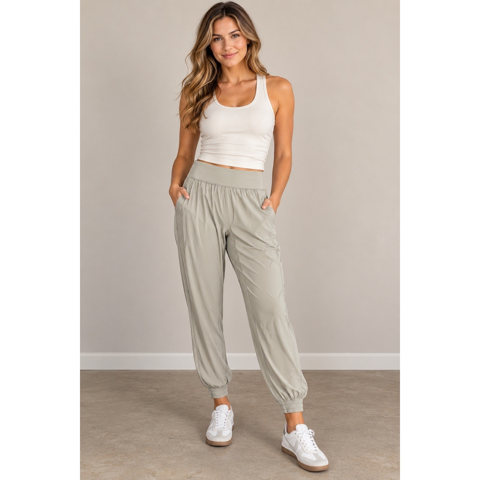 Lululemon Sun Setter Jogger Womens 8 Iron Gray Excellent Lightweight Pockets Lululemon Sun Setter Jogger Womens 8 Iron Gray Excellent Lightweight Pockets